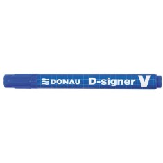 Set 10 Markere Permanente DONAU D-Singer U, Varf Tesit, Scriere 2-4 mm, Albastru, Marker Permanent, Accesorii Birou, Instrumente de Scris foto