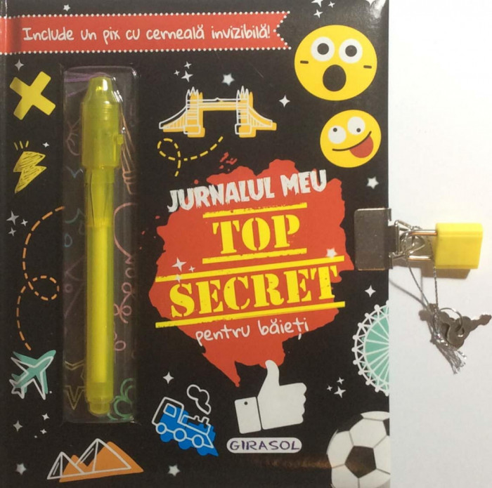 Jurnalul meu Top Secret pentru baieti PlayLearn Toys