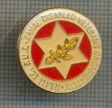 Y 1488 INSIGNA- ORGANIZATIE VETERANI -ISRAEL - PENTRU COLECTIONARI