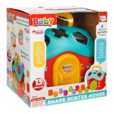 Jucarie de sortare, Dede, Baby Shape Sorter House, 13 piese