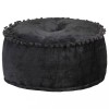 Fotoliu puf rotund antracit, 40x20 cm, catifea vidaXL. Taburet scaun moale dormitor, living