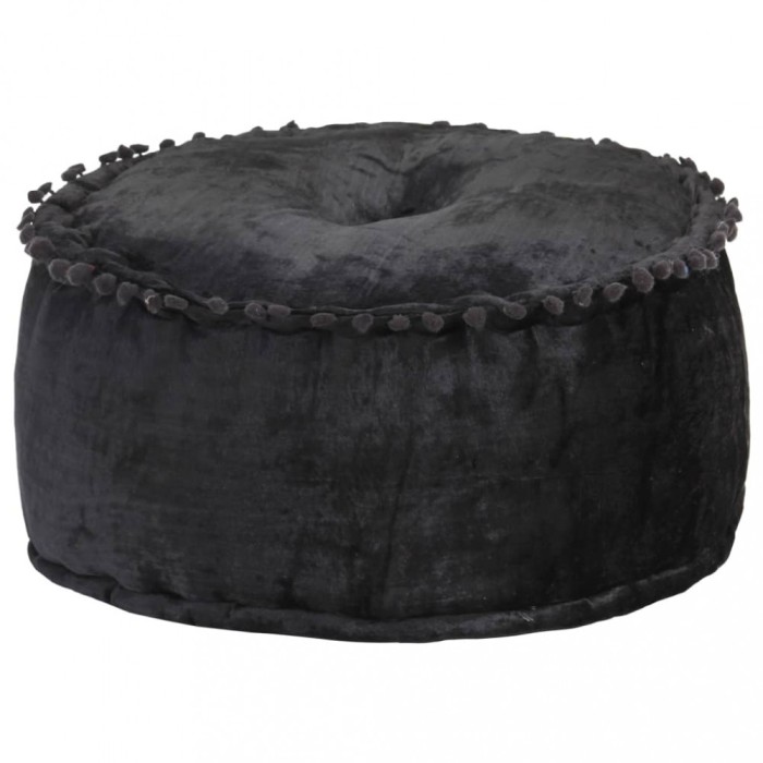 vidaXL Fotoliu puf rotund, antracit, 40 x 20 cm, catifea 287565