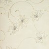 Tapet floral crem-maro cu sclipici auriu, Ugepa A48607
