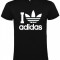 Tricou barbatesc NEGRU I love Adidas COD N534