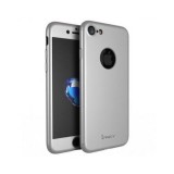 Husa de protectie pentru Apple iPhone 7, iPaky Pro Silver Original, acoperire completa 360 grade cu folie de