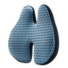 Perna lombara cu spuma cu memorie , culoare negru/albastru, dimensiuni 42x38x9 cm, Manolex&reg;