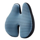 Cumpara ieftin Perna lombara cu spuma cu memorie , culoare negru/albastru, dimensiuni 42x38x9 cm, Manolex&reg;