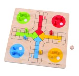 Joc clasic din lemn - Nu te supara frate PlayLearn Toys, BigJigs Toys