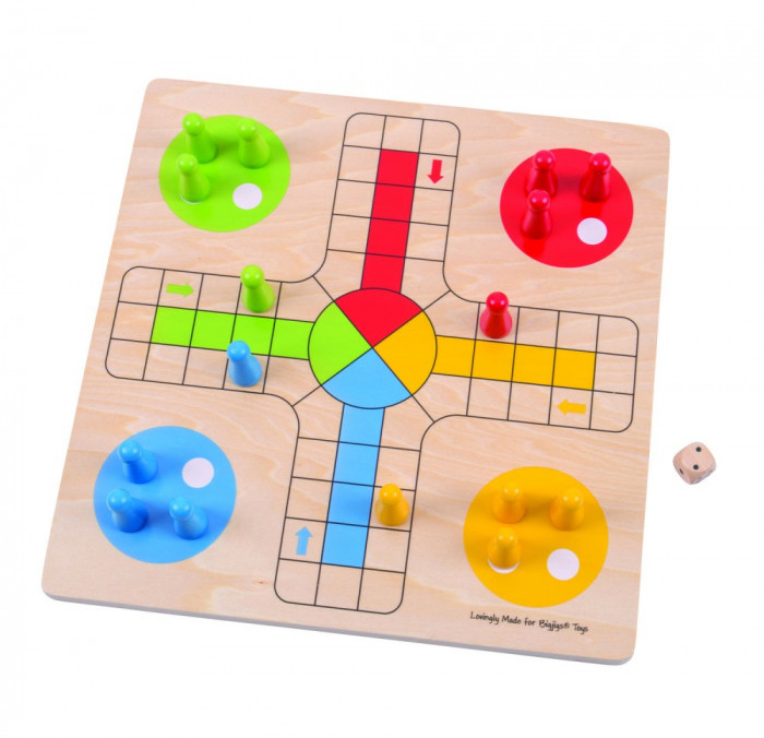 Joc clasic din lemn - Nu te supara frate PlayLearn Toys