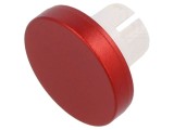 Lentilă Buton 22mm Roșie Aluminiu &Oslash;19,7mm