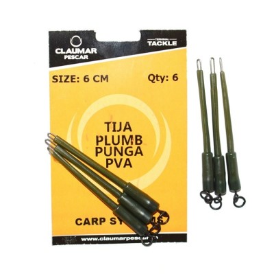 Tije Plumb Claumar PVA Bag Stems 6cm, 6buc/pac foto