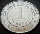 Cumpara ieftin Moneda exotica 1 CORDOBA - NICARAGUA, anul 2014 * cod 459, America Centrala si de Sud