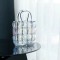Vaza de sticla design geanta M multicolor 22x8