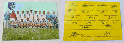 Fotbal Club Braila - cu autografe de la fotbalisti echipa de fotbal anii 1980 CP foto