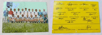 Fotbal Club Braila - cu autografe de la fotbalisti echipa de fotbal anii 1980 CP foto