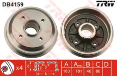 Tambur frana PEUGEOT 206 Hatchback (2A/C) (1998 - 2016) TRW DB4159 foto