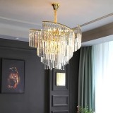 Candelabru din cristal TRIANON Eleganza, 6xE27, auriu lucios, 47 cm