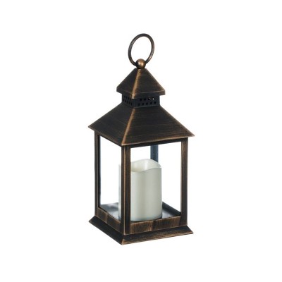 Felinar decorativ cu lumanare LED, Suspendabil, 11x11x24 cm, ATU-089880 foto