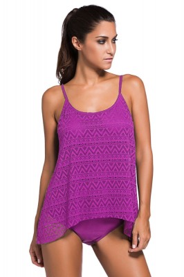 SW1468-11 Costum de baie tankini din doua piese cu model foto