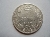 SERBIA - 1 DINAR 1897 , Ag835 , LM1.59
