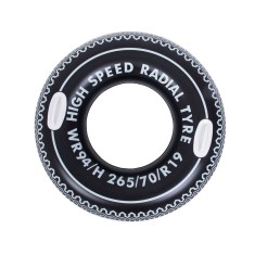 Colac gonflabil pentru plaja sau piscina, 90 cm, Negru, Vinil, ATU-V1131
