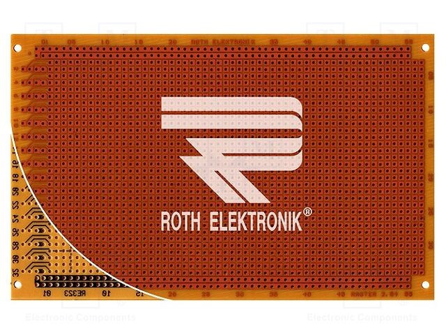 Placă universală singură faţă ROTH ELEKTRONIK GMBH, W: 100mm, L: 160mm
