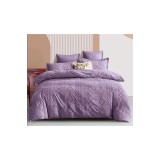 Cumpara ieftin Lenjerie de Pat Finet Jacquard Velvet Gofrat, Pat Dublu, 6 Piese, MOV - PUC119