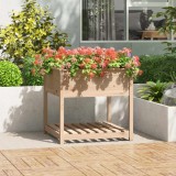 Cumpara ieftin Jardinieră cu raft, 82,5x82,5x81 cm, lemn masiv de pin