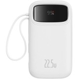 POWER BANK Baseus Qpow2, 20000mAh, 22.5W, 1 x USB; 1 x USB Type-C, 1 x Lightning, total 3A, include cablu USB Type-C 0.3m, alb, &quot;P10055002223-00&quot; (tim