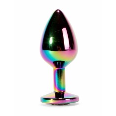 Dop Anal X-MEN Secret Shine Metal Butt Plug Rainbow M, 8,2 cm