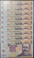 Bancnota 100 lei 2018 (2022) - serii consecutive (aUNC) foto