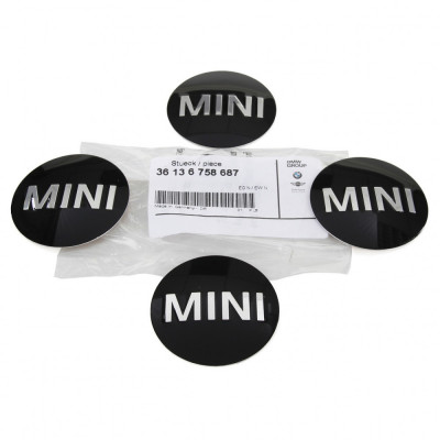 Set 4 Buc Autocolant Capac Janta Oe Mini Cooper R50 R52 R53 2001-2004 &amp;Oslash; 50 mm 36136758687 foto