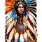 Sticker decorativ, Indian, Portocaliu, 85 cm, 6675ST