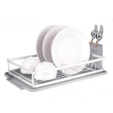 Suport de bucatarie pentru vase cu scurgator, compartimentat, 39.5x28.5x9cm