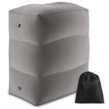 Pern&Auml; gonflabil&Auml; multifunc&Egrave;ional&Auml;, 3 straturi cu &Atilde;n&Auml;l&Egrave;ime reglabil&Auml;, suport pentru picioare &Egrave;i cap, 17.8 x 25.4 x 42.9 cm, gri &Atilde;nchis