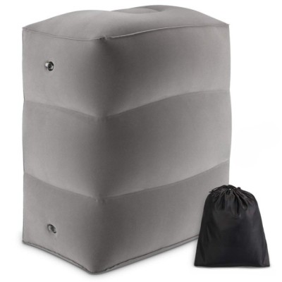 Pern&amp;Auml; gonflabil&amp;Auml; multifunc&amp;Egrave;ional&amp;Auml;, 3 straturi cu &amp;Atilde;n&amp;Auml;l&amp;Egrave;ime reglabil&amp;Auml;, suport pentru picioare &amp;Egrave;i cap, 17.8 x 25.4 x 42.9 cm, gri &amp;Atilde;nchis foto