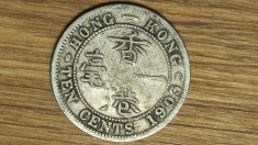 Hong Kong - raritate argint - moneda de colectie - 10 cents 1903 - Edward VII