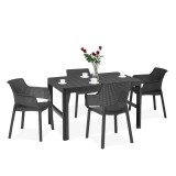 Cumpara ieftin Set mobilier de grădină Evyon 4+1, grafit
