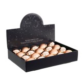 Set 20 globuri brad Craciun sticla rose gold &Oslash; 6 cm