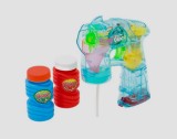 Jucarie pistol cu baloane de sapun, cu 2 rezerve, 3xbaterie AAA, cu lumini si sunete, scoate automat baloane fiind motorizat, multicolor, 12x13x4 cm, Oem