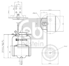 FEBI BILSTEIN 109316 Burduf, suspensie pneumatica