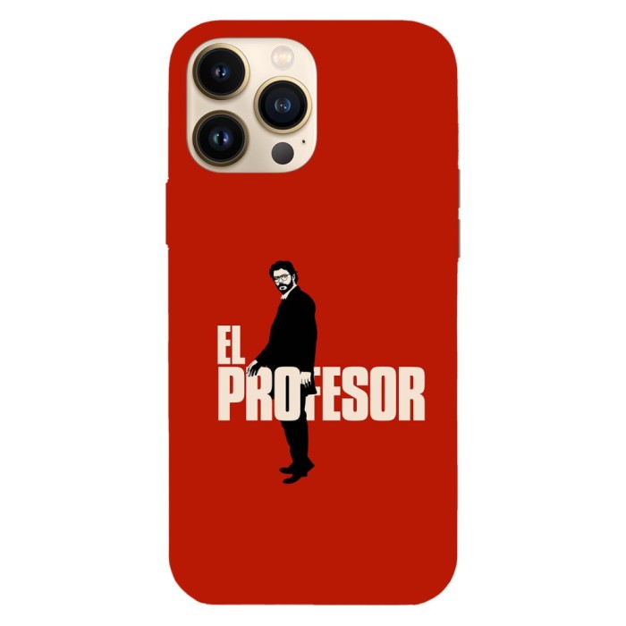 Husa compatibila cu Apple iPhone 12 Pro Max model El professor Casa del papel, Silicon, TPU, Viceversa