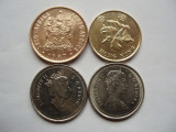SOUTH AFRICA -1 CENT 1987+HONG KONG 10 CENT 1995+CANADA 2x10 CENT 1989/95 LM1.08
