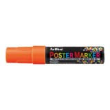 Marker pentru poster ARTLINE, corp plastic, varf rotund 6mm - portocaliu fluorescent