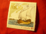 Serie 1 val. Canada 2006 - Corabia lui Champlain , val. 51C stampilat