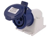 Conector alimentare AC trifazate Famatel, 16A, soclu mamă, IP44
