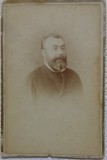 Fotografie tip CDV , Portret de barbat cu barba si mustata