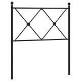 Cumpara ieftin Tablie de pat de schimb metalica, negru, 75 cm