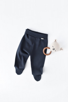 Pantaloni cu Botosei - Bumbac organic Bleumarin BabyCosy (Marime: 6-9 luni) foto