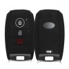 Husa Cheie Auto pentru Kia - 3 Butoane, Silicon, Negru, 43662.01, Kwmobile